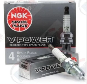 NGK "V-POWER" Spark Plugs (Set of 4) for 2001-2009 Toyota Prius 1.5L - Picture 1 of 1