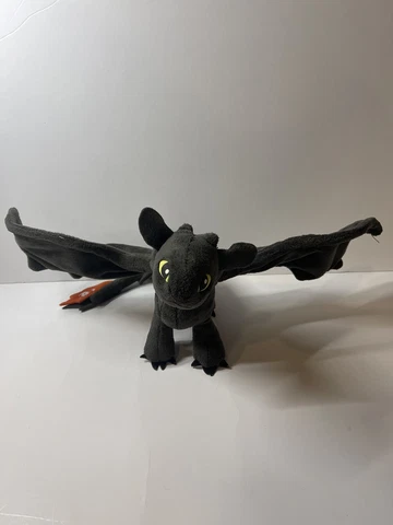 Dreamworks Toothless Plush Posable Wings 17" How To Train Your Dragon Night Fury Cover