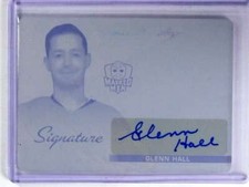 2017 Leaf Masked Men Glenn Hall autograph auto Printing Plate #D 1/1