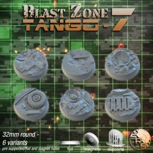 SRS Studios Round Blast Zone bases 32mm Stargrave  - Picture 1 of 2