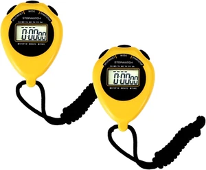 Stopwatch Sport Timer, 2 Pack Large Display Digital Stopwatch Timer with Date Ti - Picture 1 of 12