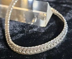 Pulsera Cadena Espiga Tono Plata 8mm 8" b129 - Imagen 1 de 6