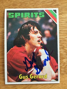 1975 76 Topps St. Louis Spirits ABA Gus Gerard Signed card