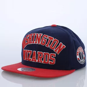 Washington Wizards Mitchell & Ness NBA Wordmark Snapback Hat Cap - Picture 1 of 2