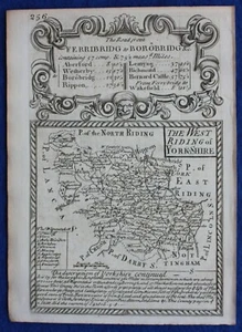 YORKSHIRE, WEST RIDING original antique map from 'Britannia Depicta', Bowen 1759 - Picture 1 of 2