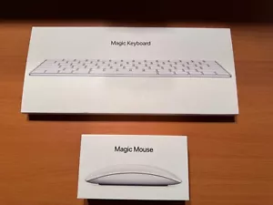 Apple A1644 Magic Keyboard 2 and Magic Mouse 2 A1657 Wireless Kit Set White Used - Picture 1 of 7