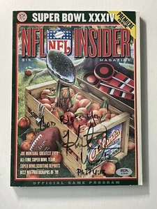 Kurt Warner signed/Insc SB XXXIV Program - HOF, MVP - Rams - PSA/DNA Auth - Picture 1 of 4