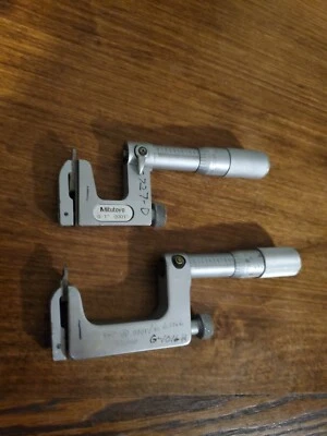 Juego de micrómetros intercambiables Mitutoyo 0-1 y 1-2 117-107 117-108 Foto 1 de 4