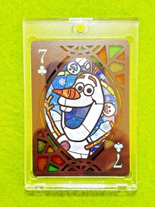 Olaf DISNEY Frozen STAINED GLASS REFRACTOR 2023 Disney 100 Tenyo JAPAN Lorcana - Picture 1 of 24