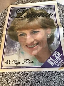 Two Newspapers Tributes To Princess Diana. News Of The Works & Birmingham Mail - Picture 1 of 12