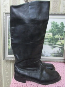 SOVIET MILITARY UNIFORM PARADE LEATHER BOXCALF OFFICER BOOTS SIZE 43 very wide - Picture 1 of 5