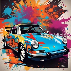Digital Image Picture Photo Wallpaper Background Desktop Art AI Pic colorful car - Picture 1 of 1