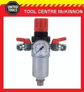 AIR COMPRESSOR TANK MOUNT TWIN OUTLET 1/2” BSP FILTER REGULATOR – MADE IN ITALY - Picture 1 of 2