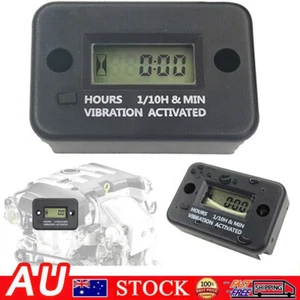 LCD Digital Vibration Hour Meter Marine Tractor Lawn Mower ATV Engine waterproof - Picture 1 of 8