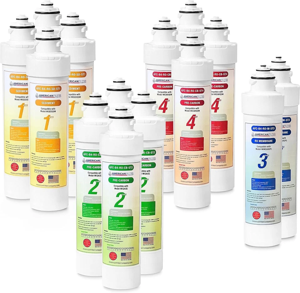 AFC Brand 4-Stage Water Filters, Compatible with Brio MICARQ5M, CLPOUROSC420RO - Image 1 of 1