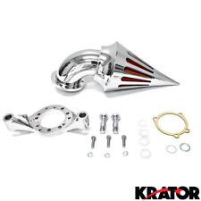 New Cone Spike Air Cleaner Kit Chrome For Harley CV Delphi V-Twin (All Years)