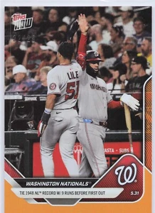 2025 Topps Now Card 244 Nationals 9 Runs Before 1st Out 22/25-Free Shipping - Picture 1 of 2