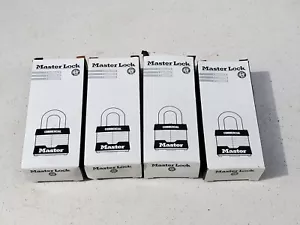Lot Of 4 - Master Lock 5KALJ Padlocks, Keyed Alike, Long Shackles, Steel Bodies - Picture 1 of 2