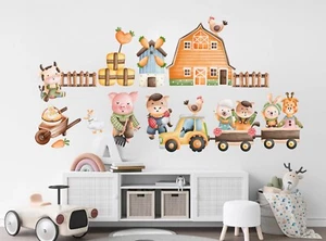 Farm Animal Farmhouse Cattle Sheep Horses Chick Pig Removable Wall Decal Sticker - Bild 1 von 5