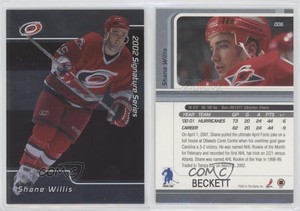 2001-02 ITG Be A Player Signature Series Beckett Insert Shane Willis #006