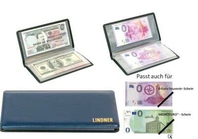 LEUCHTTURM Lindner Taschen-Album für 20/40x MEMO-Euro od. 0-Euro Souvenir Scheine Banknoten