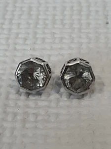 Sterling Silver & Spinel Stud Post Earrings - Picture 1 of 15