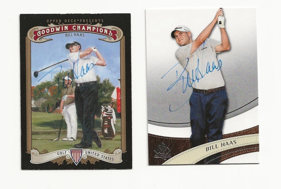 LOTE DE 2 TARJETAS AUTOGRAFIADAS DE GOLF DE BILL HAAS Foto 1 de 1