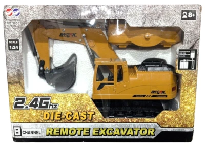 1:24 Scale AO HAI 3853 8-Channel Radio-Controlled Excavator - MIB - Image 1 of 2
