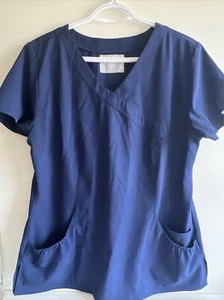 Sketchers by Barco Scrub Top Size Large Blue Nursing Medical Uniform Ceil Blue - Picture 1 of 13