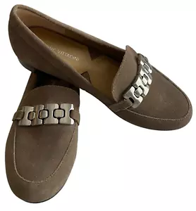 ADRIENNE VITTADINI "RAJA" Flat Shoe Brown Suede Women's 7M Med width Loafer NEW - Picture 1 of 17