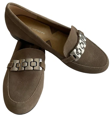 ADRIENNE VITTADINI "RAJA" Flat Shoe Brown Suede Women's 7M Med width Loafer NEW - Image 1 of 4