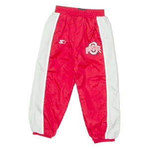 Pantalones deportivos vintage Starter Ohio State para niños rojos años 90 nailon rectos 3 años W16 L13 - Imagen 1 de 6