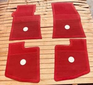 Fit For Chevrolet impala RUBBER Floor Mats RED 4 seater 1959-60 - Foto 1 di 3