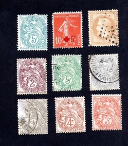 France 1862-1914 group of stamps Mi#27+86-90+125 MH/used CV=21$ - Picture 1 of 2