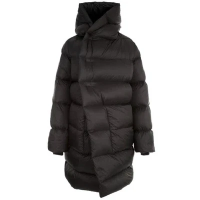 RICK OWENS RP02A7916 GETSEMANÍ Plumón Acolchado Puffer Abrigo Edredón Chaqueta Capucha 40 S-M Foto 1 de 4