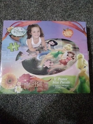 Disney TinkerBell & The Lost Treasure  3 FOOT Poster Size Puzzle 46 pc NEW  - Image 1 of 4