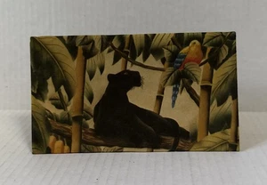 JAPANISCHE Reispapier zweifach faltbare Brieftasche/Scheckbuchhülle - Panther und Papagei (neu) - Bild 1 von 4