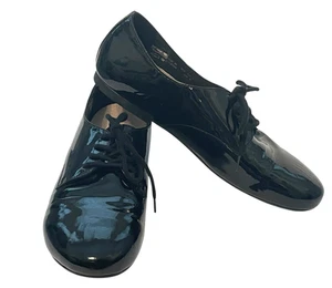 Birkenstock Saunders Black Patent Leather Oxford Loafers Lace Up Flats US8/39 EU - Picture 1 of 10