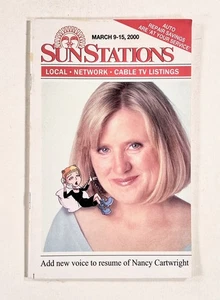 2000 Mar 9-15 SUNSTATIONS regional tv guide CLEVELAND AREA Nancy Cartwright {b} - Picture 1 of 5