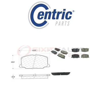 Centric C-TEK Metallic Disc Brake Pads for 1987-1991 Toyota Camry 2.0L 2.5L vv - Изображение 1 из 4