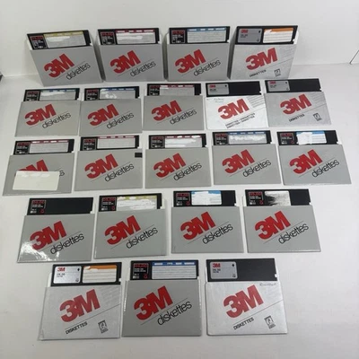 21x 3M Branded 5.25" Floppy Disks DS DD 745-0 747-0 96 TPI Mark Q 500KB Untested - Image 1 of 4