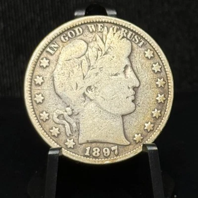 1897 - Barber Half Dollar Silver Coin - Image 1 of 2