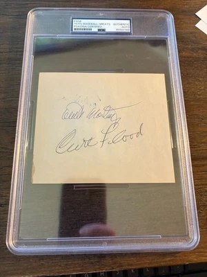 Página de álbum de béisbol autografiado firmado por Curt Flood STL Cardinals PSA AUTO Foto 1 de 2