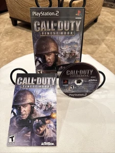 Call of Duty: Finest Hour (Sony PlayStation 2, 2004) PS2 CIB! W/ Manual! Works! - Picture 1 of 9