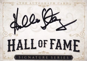 HOLLIS STACY SIGNED AUTO'D SIGNATURE CARD LPGA TOUR WORLD GOLF HALL OF FAME - Picture 1 of 3