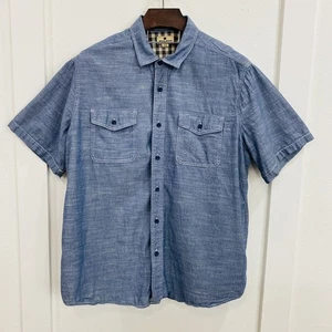 WOOLRICH Herren Hemd Gr. XXL Blau Kurzarm Knopfleiste Freizeit - Bild 1 von 7
