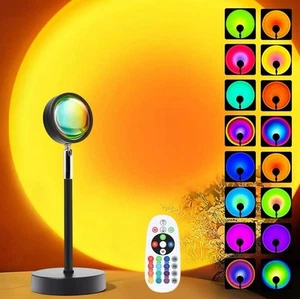 Sunset Lamp Projector, Rainbow Projection Led Lights with Remote, 16Black - Picture 1 of 7