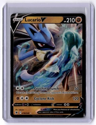 Lucario V 078/189 Ultra Rare Holo SWSH10: Astral Radiance NM - Image 1 of 2