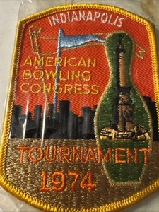 Vintage 1974 ABC Indianapolis American Bowling Congress Tournament Patch nice - Bild 1 von 4
