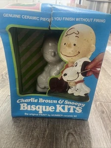 VERY Rare Charlie Brown & Snoopy Bisque Kit 1972 In Package Bisquekit - Picture 1 of 10